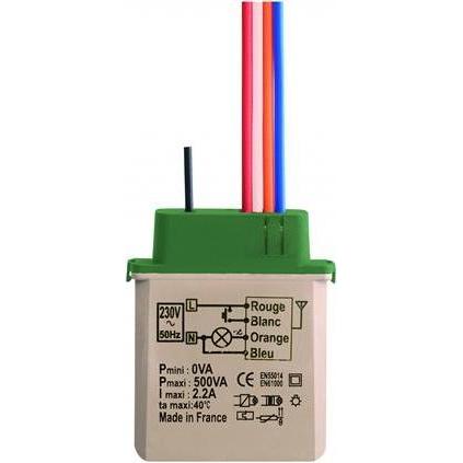 Urmet, Lichtschalter + Storenschalter, Drahtloser und drahtgebundener elektronischer Einbaudimmer mit Soft-On/Off