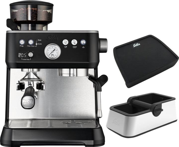 Solis Grind /u0026 Infuse Perfetta 1019 - Pistonmachine - Espressomachine met Koffiemolen - Inclusief Coff