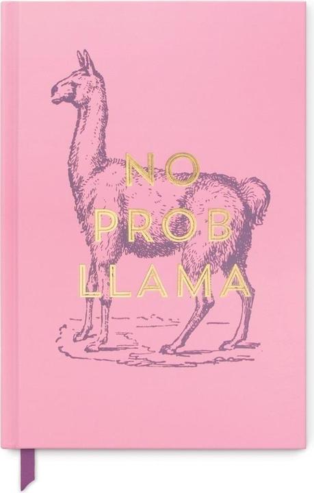 Image du produit Designworks Journal No Prob Lama (À rayures, Couverture rigide)