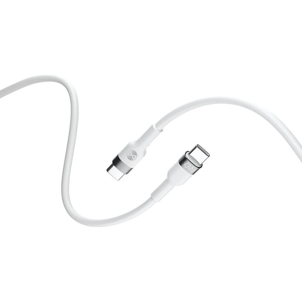 Forever Flexibles Kabel USB-C - USB-C 1,0 m 60W weiss (1 m, USB 1.0), USB Kabel