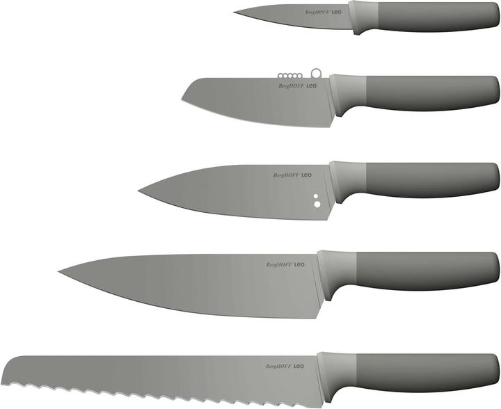 Produktbild BergHoff Messerblock-Set mit Messer Leo Balance Grau/Grün