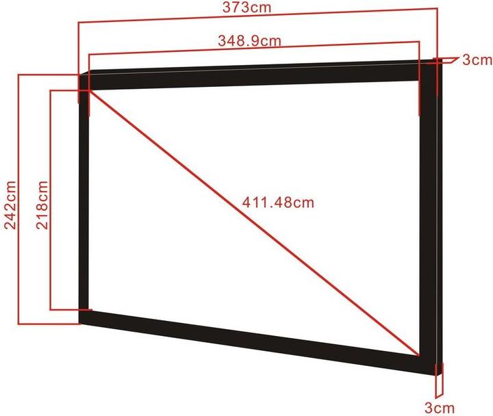 Produktbild Multibrackets M Framed Projection Screen 348,9x218 (162", 16:10)