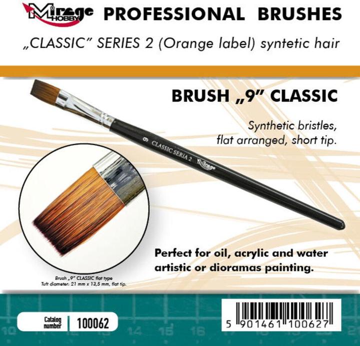 Produktbild Mirage Hobby Mirage Brush Flat High Quality Classic Series 2 size 9 (9 mm)