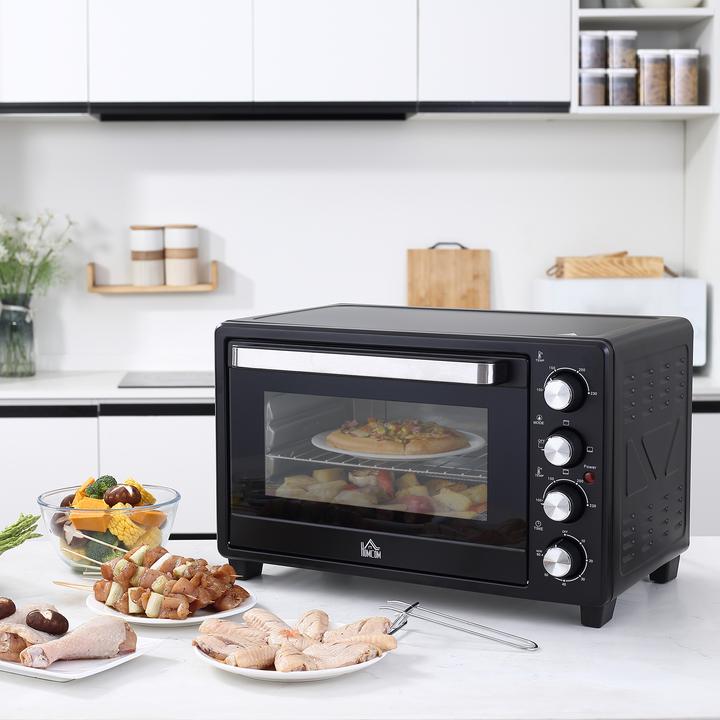 Produktbild Homcom Minibackofen Metall, Edelstahl Schwarz