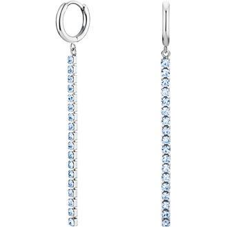 Rosefield, Ohrringe, - Charming steel earrings with blue crystals Tennis JETBS-J924