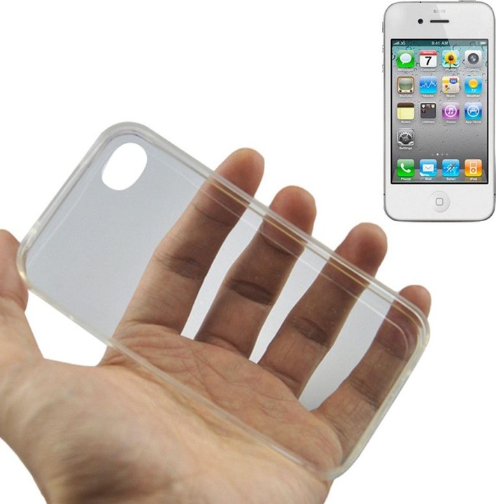 Produktbild König Design Apple iPhone 4 / 4s Hülle Transparent Silikon Case durchsichtige Handyhülle (LG G4s, Apple iPhone 4)