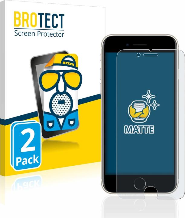 Actual product image BROTECT Anti-glare screen protector matt (2 Piece, Apple iPhone SE (3rd Gen))