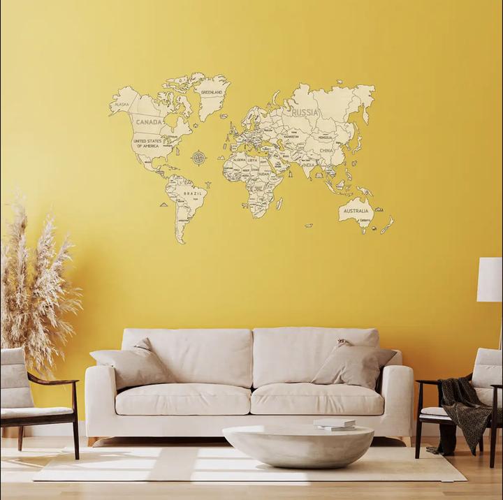 Produktbild WoodenCity Weltkarte XL (48 Teile)