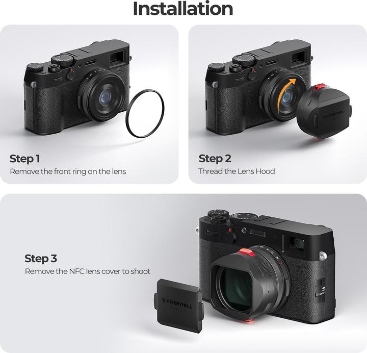 Produktbild Freewell Fuji X100 Series Real Lens Hood (Black)