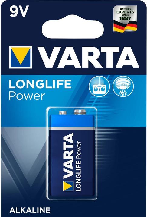 Produktbild Varta LONGLIFE Power (1 Stk., 9V Block, 580 mAh)