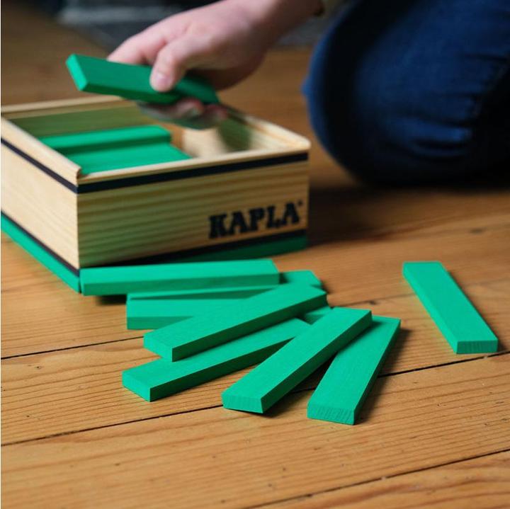 Actual product image Kapla - 40 SQUARES - Colored planks light green