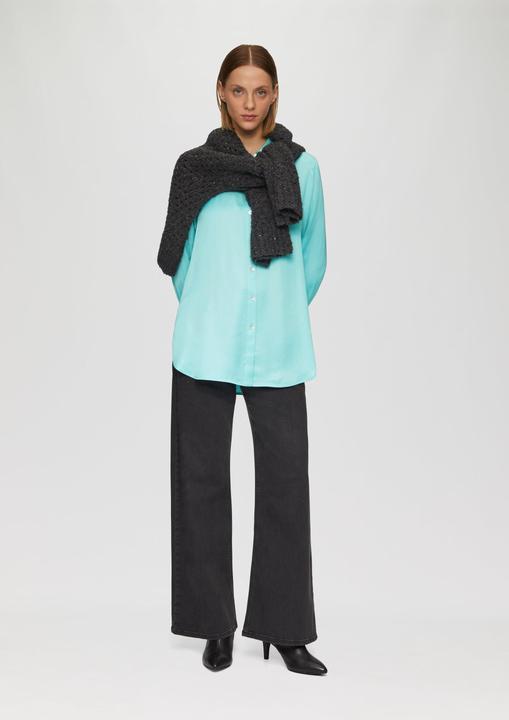 Immagine prodotto s.Oliver Bluse Longbluse aus Viskosesatin mit Perlmuttknöpfen (36)