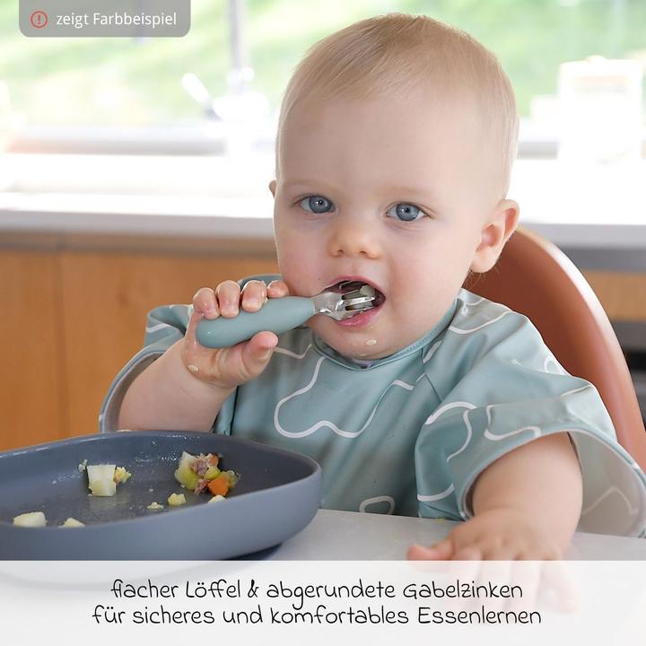 Actual product image Beaba Edelstahllernset (Gabel+Löffel) altrosa