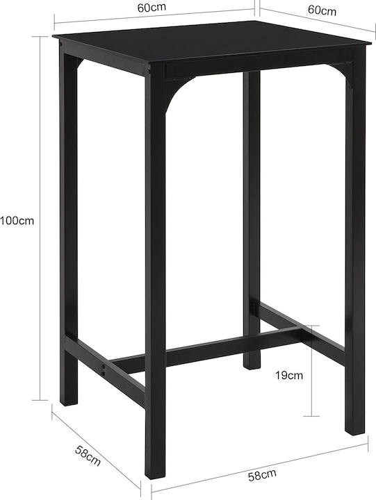 SoBuy Bartisch (60 x 100 x 60 cm)