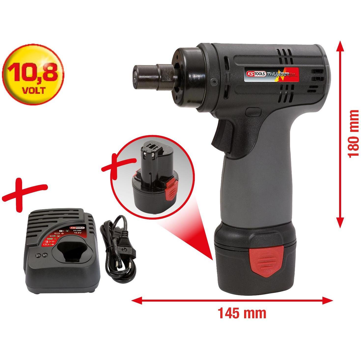 Thumbnail - KS Tools, Schleifmaschine + Poliermaschine, Akku-Hochleistungs-Schleifer, 22.000 U/min 10,8V, mit 1 Akku und 1 Ladegerät