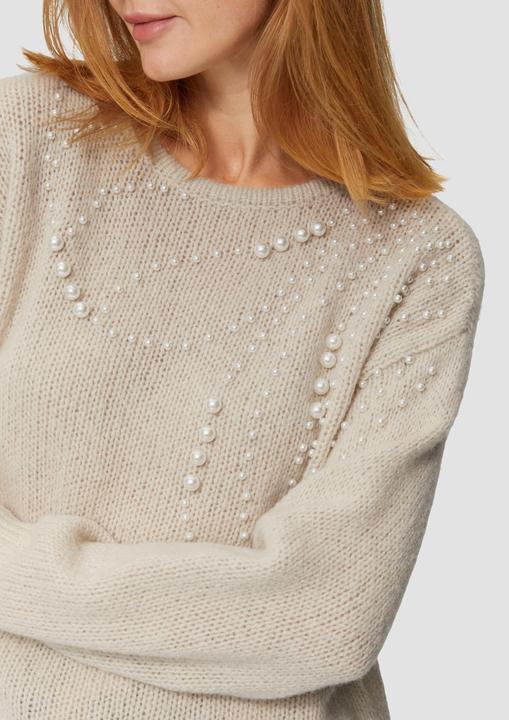 Immagine prodotto s.Oliver Strickpullover Pullover mit Perlen-Besatz (XL)