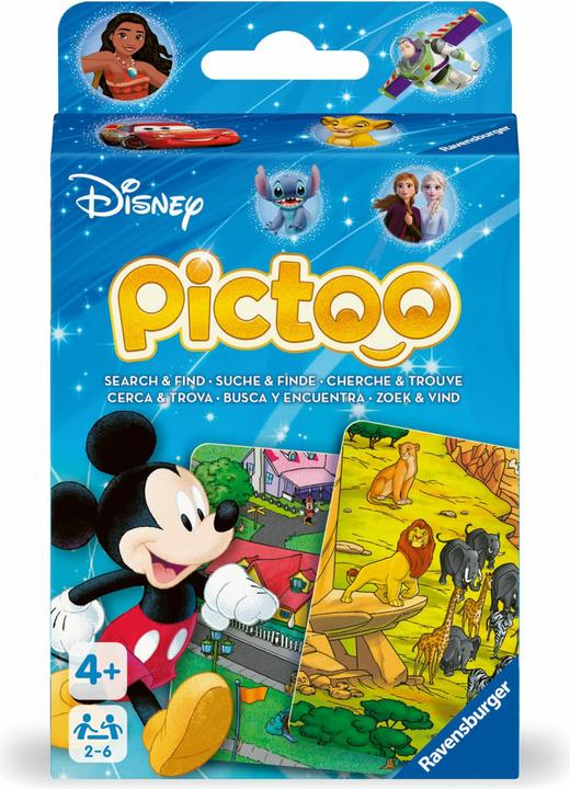 Ravensburger 23478 - Pictoo Disney Card Game - Quick card search game for children aged 4 and over (Multilingual)