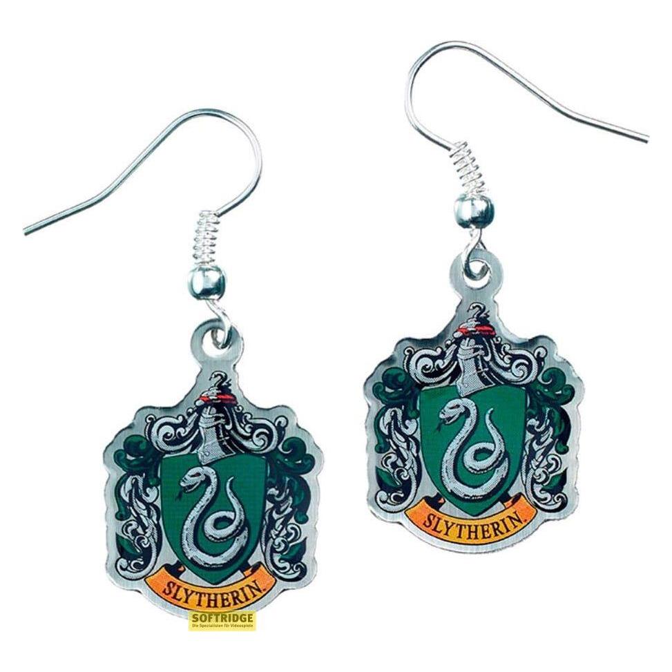 Ged, Oorbellen, Harry Potter Slytherin Crest Oorbellen, (Verzilverd Metaal)