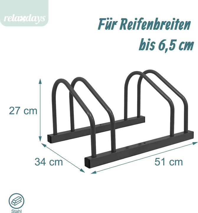 Image du produit Relaxdays support vélo