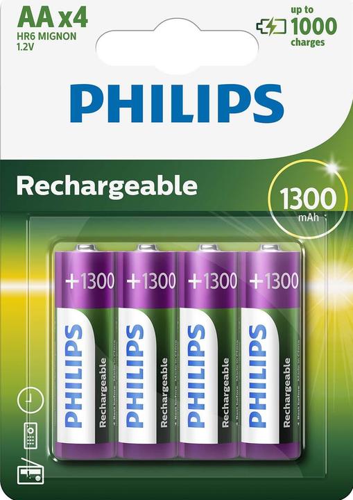 Produktbild Philips Akku Rechargeable (4 Stk., AA, 1300 mAh)
