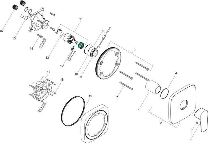 Actual product image hansgrohe Talis E chrome