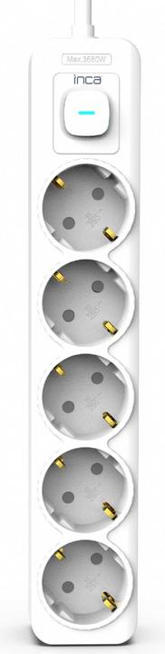 Actual product image Inca Multiple socket outlet IPW-44GB 5 sockets, LED Anz. White 1.5m (5x, 1.50 m)