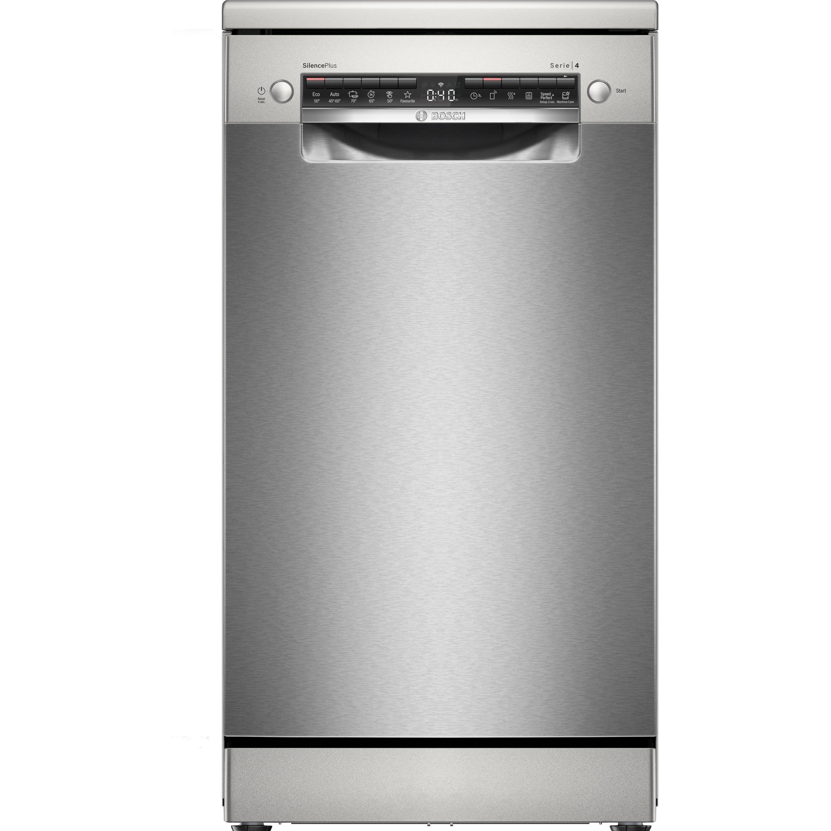Bosch Hausgeräte SPS4HMI49E, Serie 4, Geschirrspüler Einbau, Silber