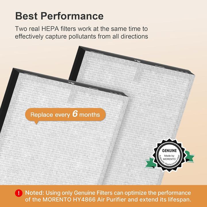 Produktbild Morento HY4866 Luftreiniger HEPA-Ersatzfilter im 2er-Pack (2x)