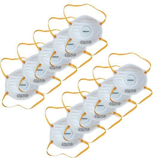 Stanley Filtrierende Schutzmaske mit Ventil, FFP2 NR, 10 Stk. (10 x)