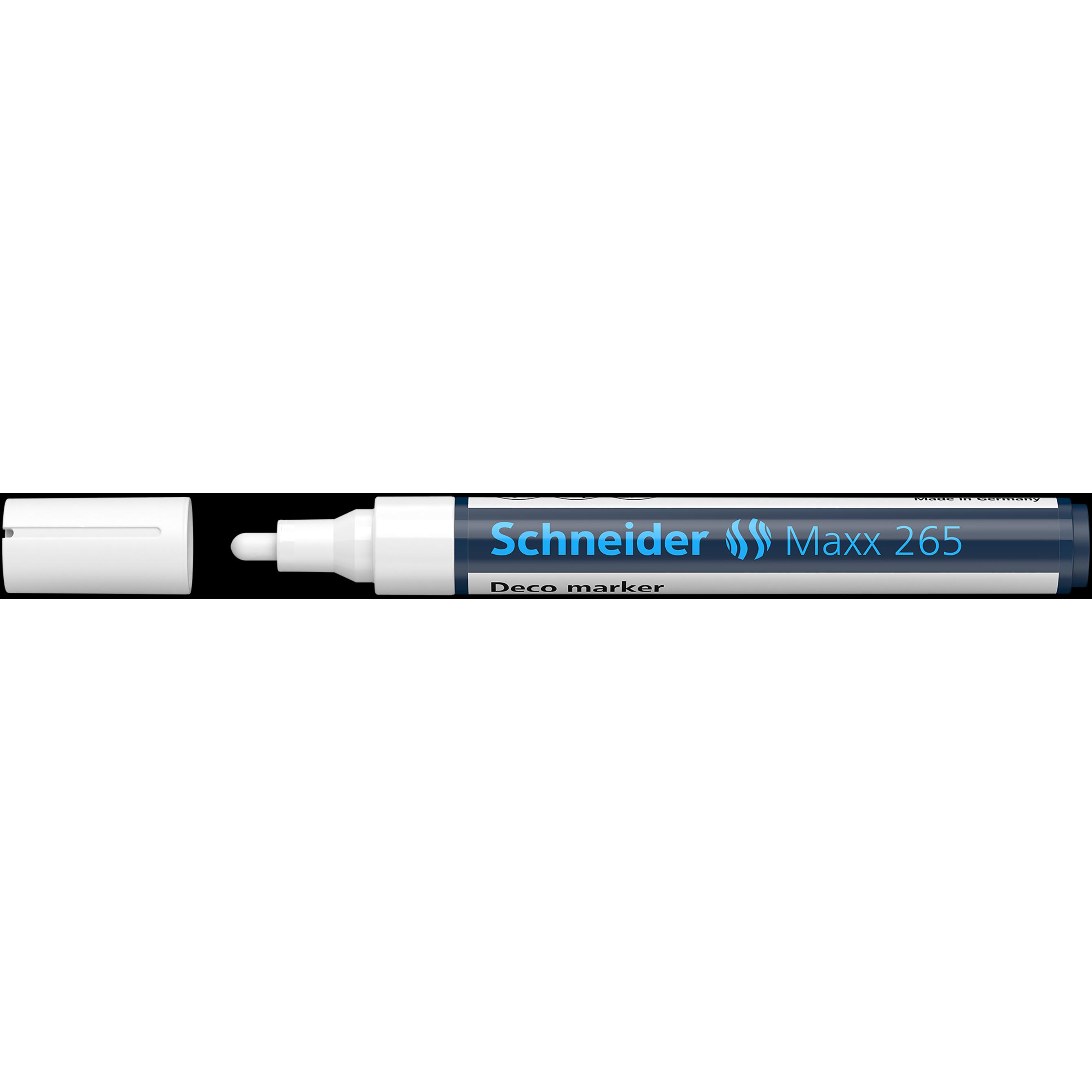 Thumbnail - Magni, Marker, Schneider Maxx 265 Kreidestift (2-3 mm Strichstärke, feucht abwischbar, wasserbasiert, geruchsneu (Weiss,...
