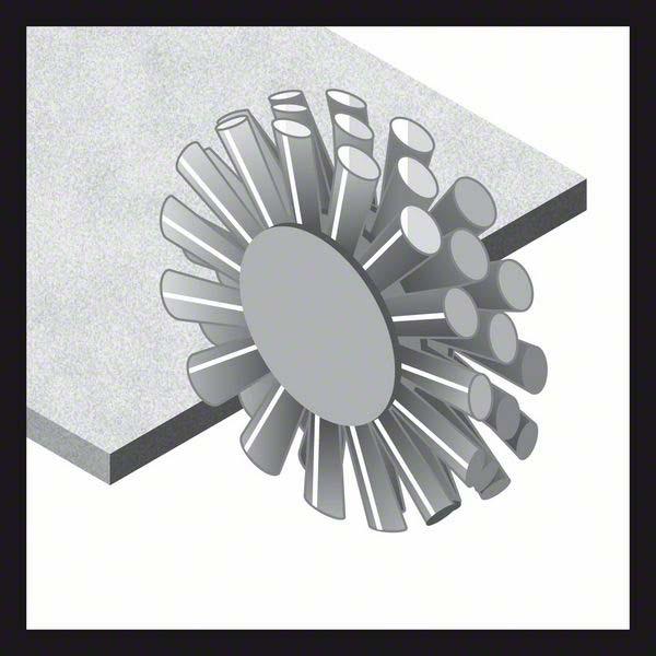 Actual product image Bosch Professional Zubehör PRO Multi Material clean disc brush, straight shaft, 75 x 1 mm (80)
