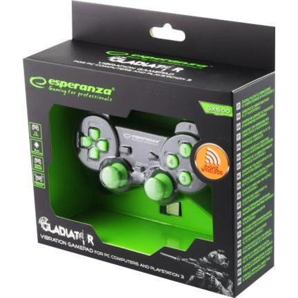 Thumbnail - Esperanza EGG108G Gaming-Controller, USB 2.0 Gamepad Analog / Digital PC, Playstation 3 (PS3, PC), Gaming Controller, Gr...