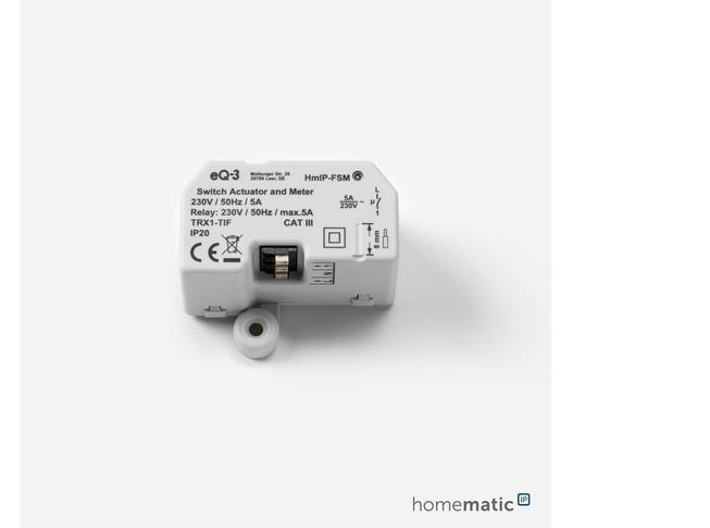 Actual product image Homematic IP Switch-measurement actuator - flush-mounted (Switch actuator)