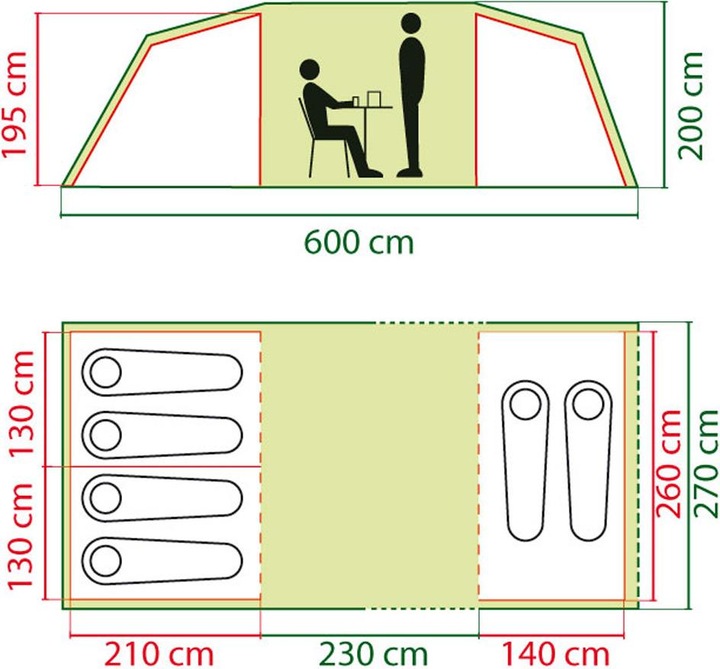 Actual product image Coleman Coastline 6 Deluxe Tent (Tunnel tent, 17.70 kg, 6 persons)