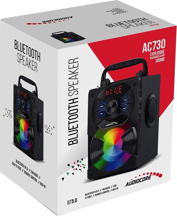 Actual product image Audiocore The AC730 speaker is black (3 h, Battery operated)