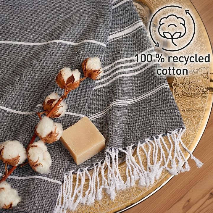 Actual product image Fit-Flip Hamamtuch Baumwolle Recycelt 100x200cm (100 x 200 cm)