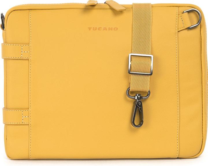 Immagine prodotto Tucano Tema cross-body, custodia in pelle per iPad mini, tablet fino a 8 pollici, giallo senape