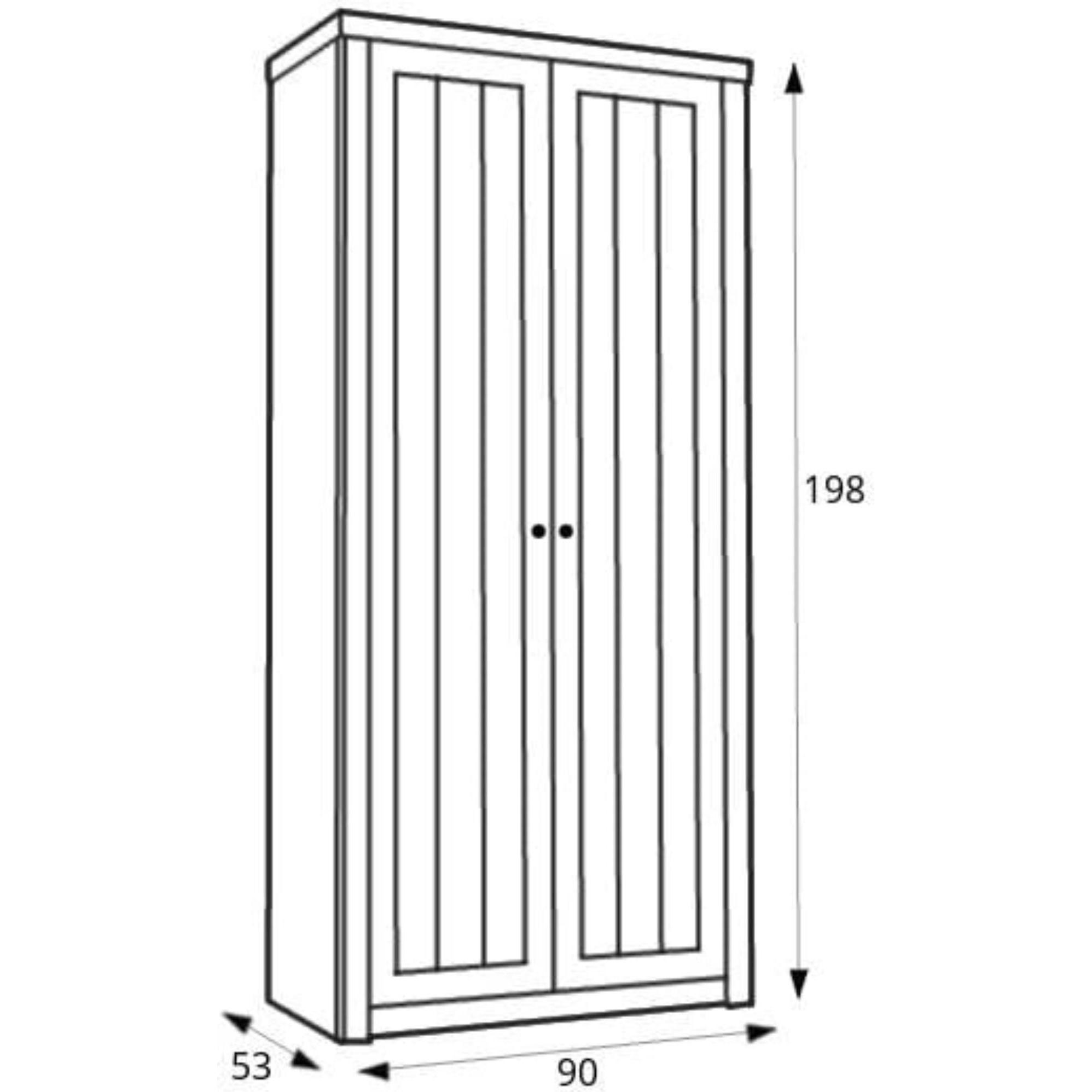 Thumbnail - Konsimo, Kleiderschrank, Lemas (90 x 198 x 53 cm)
