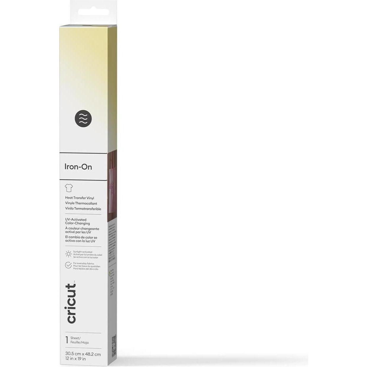 Cricut, Accessori plotter da taglio, Iron-On UV color change 30x48cm Pastel Yellow (P)