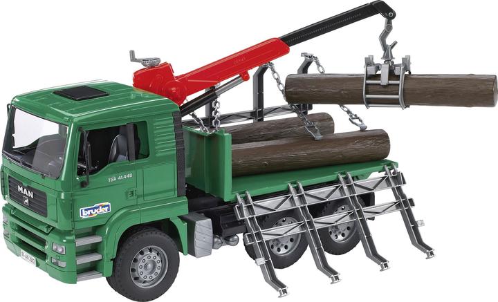 Bruder Man Holztransport-LKW mit Ladekran