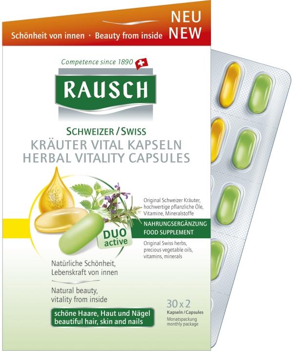 Produktbild Rausch Schweizer Kräuter Vital Kapseln (60 Stk., Kapseln, 30 ml)