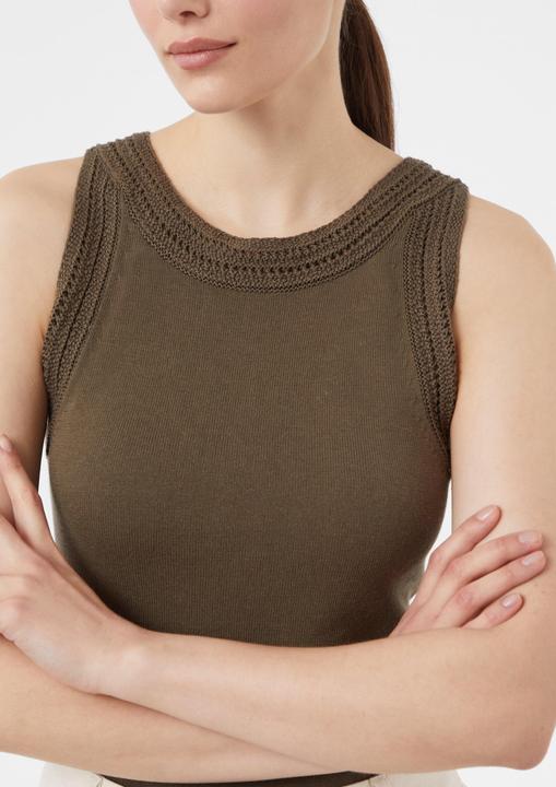 Produktbild Comma Strickpullunder Weiches Strick-Top mit Ajourmuster (36)