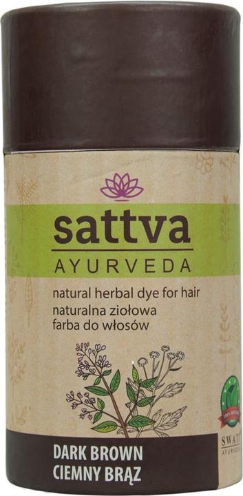 Actual product image Sattva Ayurveda Henna Dark Brown Eco 150 g - Sattva (Dark brown Eco)
