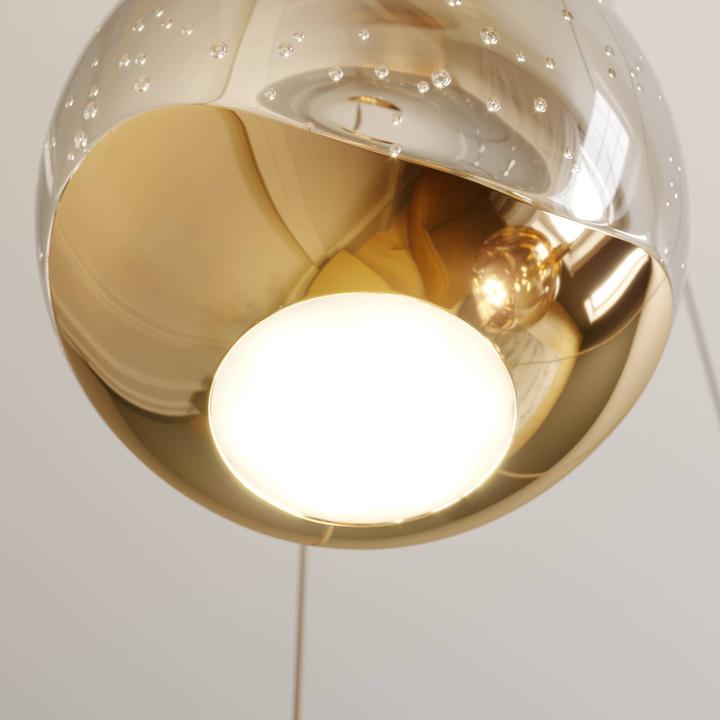 Actual product image Lucande Hayley 5 pendant light Clear/Gold (2066 lm)