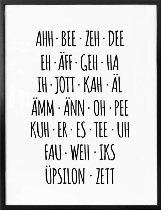 Actual product image Trenddeko The slightly different alphabet (30 x 40 cm)