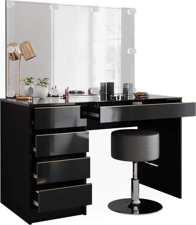 Image du produit Vicco Sherry avec éclairage LED et tabouret (120 x 75 x 55 cm)