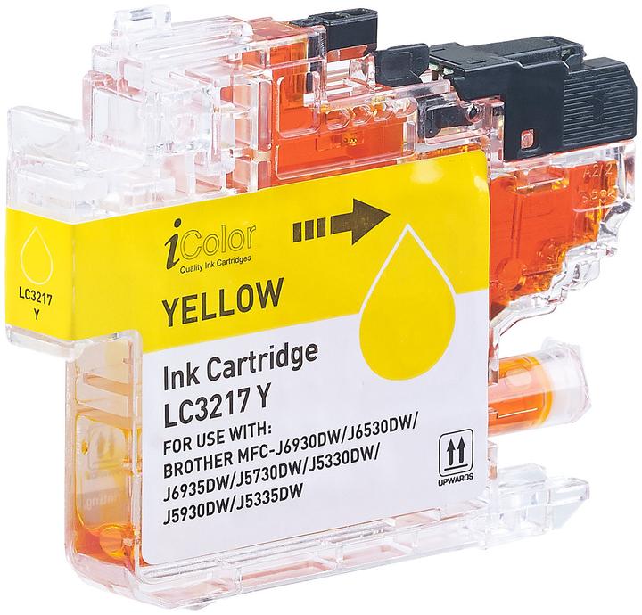 Image du produit IColor Cartouche d'encre pour Brother (remplace LC-3217Y), jaune