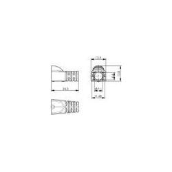 Thumbnail - Telegärtner Knickschutztülle, Kabeldurchmesser 7 mm B00080F0090 Knickschutztüll, Elektronikkabel + Stecker, Schwarz