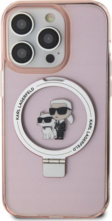 Produktbild Karl Lagerfeld KLHMP15XHMRSKCP iPhone 15 Pro Max 6.7" różowy/pink hardcase Ring Stand Karl&Choupettt (Apple iPhone 15 Pro Max)