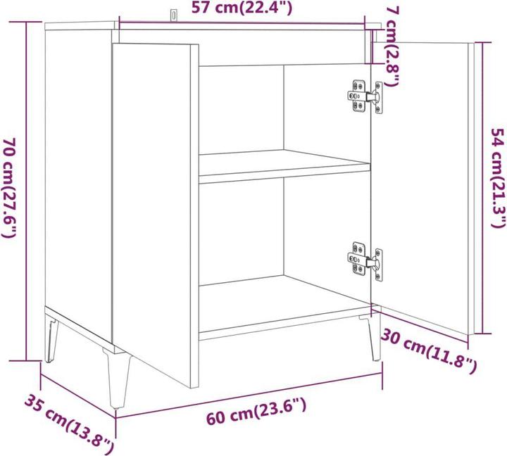 Produktbild vidaXL Sideboard (60 x 35 x 70 cm)